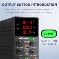 KUAIQU Switching Bench Power Supply Adjustable 30V 5A 10A 60V 120V ,OCP OVP Function Variable DC Power Supply Voltage Regulator - Image 3