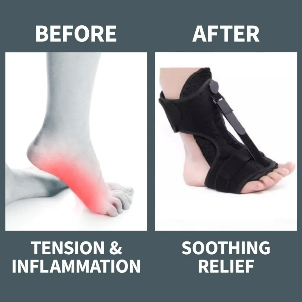 Plantar Fascia Brace BraceAbility Plantar Fasciitis Night Splint Sock Soft Plantar Fascia Brace for Sleeping Achilles Tendonitis Foot Drop Heel Pain