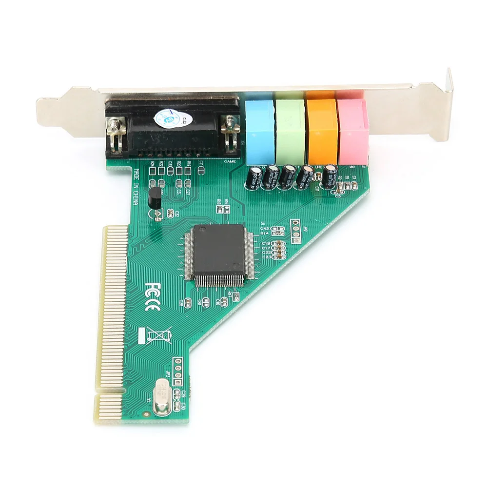 오디오 카드 PCI 사운드 카드 CMI8738 컴퓨터 데스크탑용 PCI 사운드 카드 채널 4.1 내부 오디오 카드 스테레오 서라운드 CMI8738