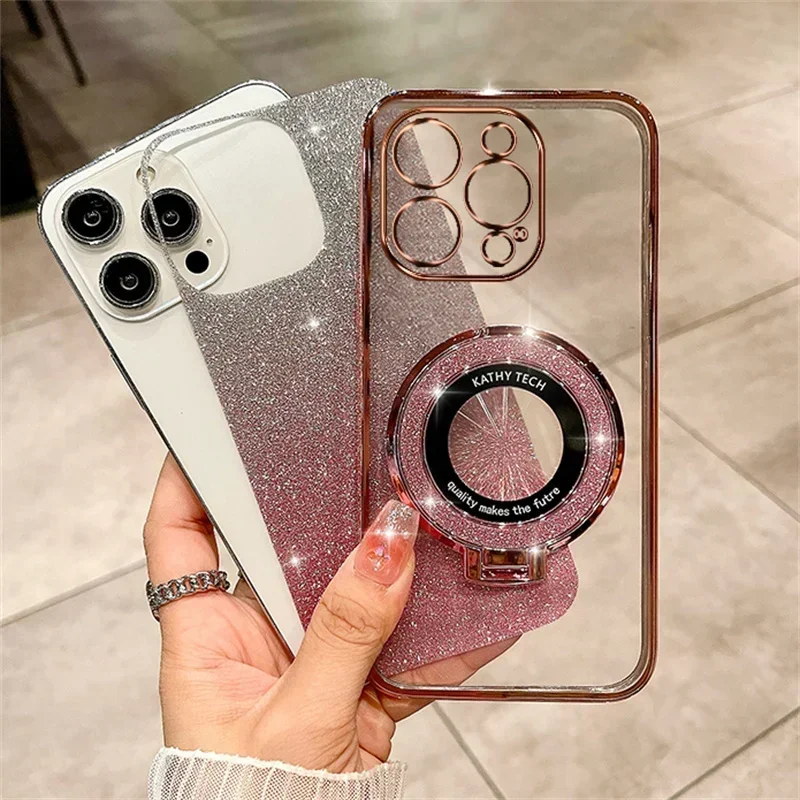 Enhanced Plating Holder Protective Phone Case Cover