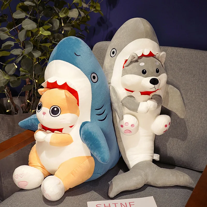 

40CM Cute Shark Doll Plush Toy Pillow Shark Dog Doll As A Funny Gift for Boyfriend and Girlfriend Plush Toys Pillow Plushie