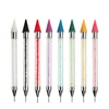 Double Head Nail Art Diamond Embroidery Drill Dot Painting Point Pen With Box Rhinestone Picker Wax Pencil Crystal Handle Tool 6
