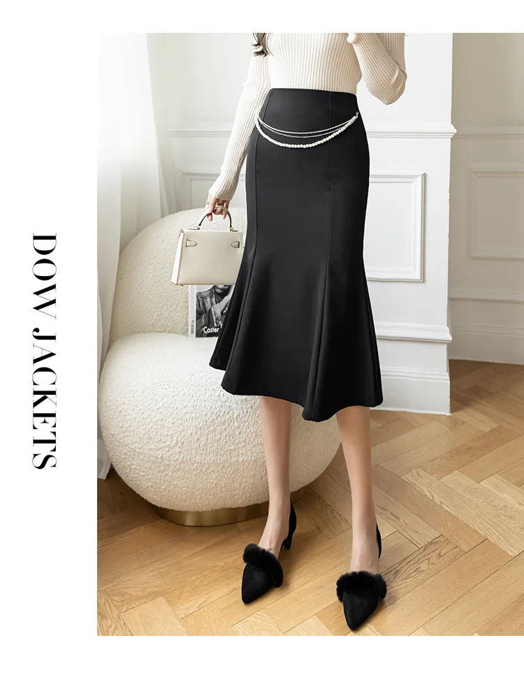 Skirts Women Solid Vintage Office Ladies Elegant Chic Korean Style A-line Summer Long Faldas Mujer High Waist Simple Hip Skirt midi skirt