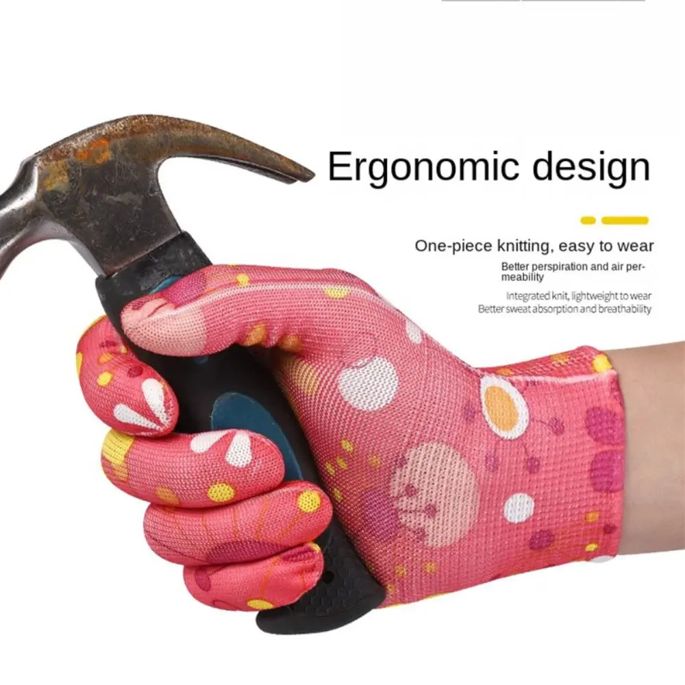 1Pair Thin Nylon Work Gloves Planting Yard Cleaning Floral Garden Gloves  Women Non-Slip Household Labor Protection Glove 3