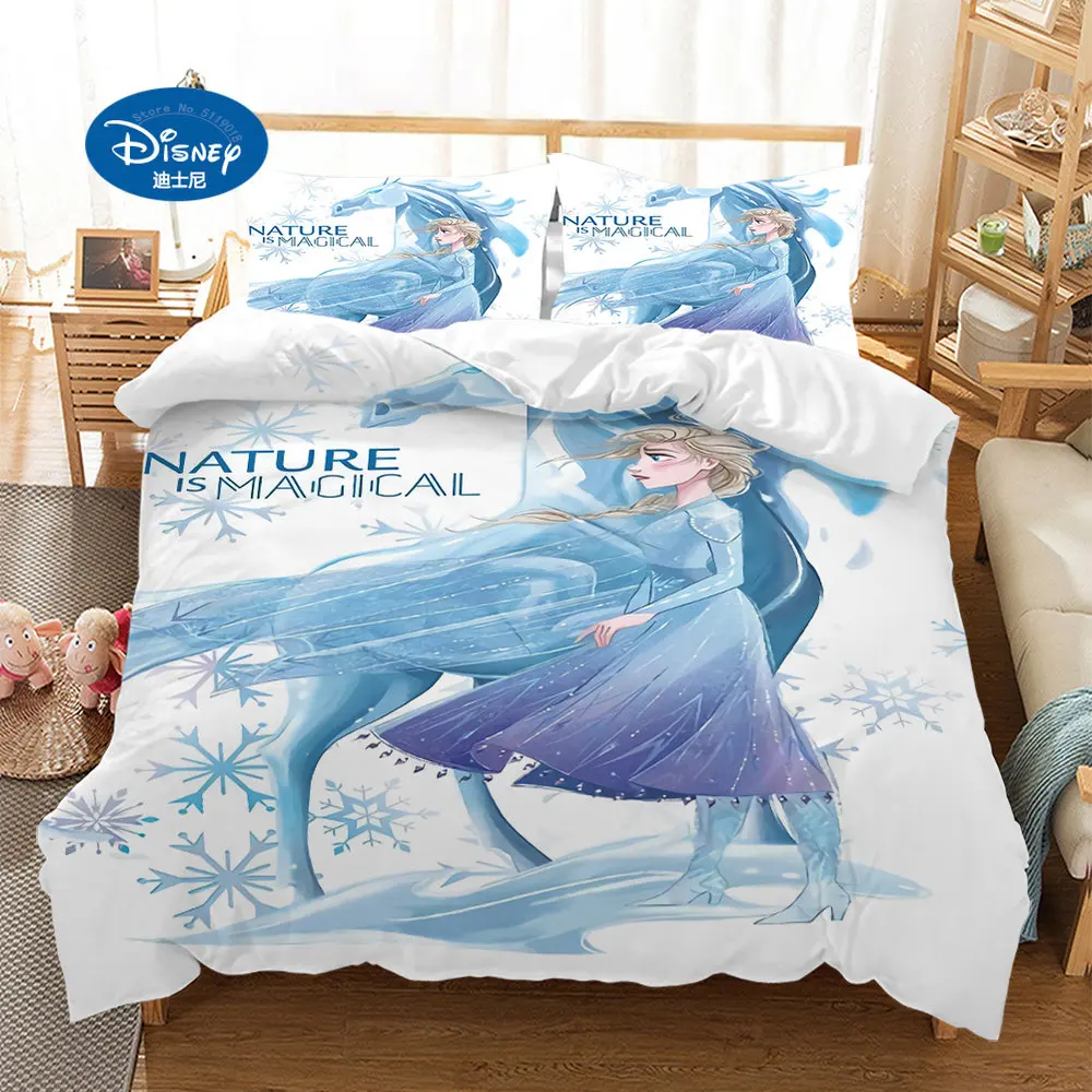Baby Crib Bedding Set Disney Girls Frozen Elsa Anna Bedding Set Double Queen King Size Duvet Cover Single Twin Children Gift