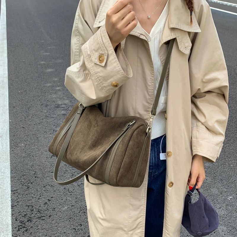 Fashion Women Vintage Pillow Shoulder Crossbody Bags High Capacity Matte Leather Female Tote Handbags