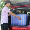 Large Capacity Storage Bag Stripe Quilt Blanket Bag Clothes Storage Bags Zipper Moving Sac Durable Wardrobe Organizer Hand Tote 6