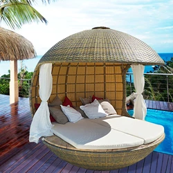 Outdoor Bed Creative Hotel Bird's Nest Large round bed Garden courtyard round bed Pool beach bed furniture