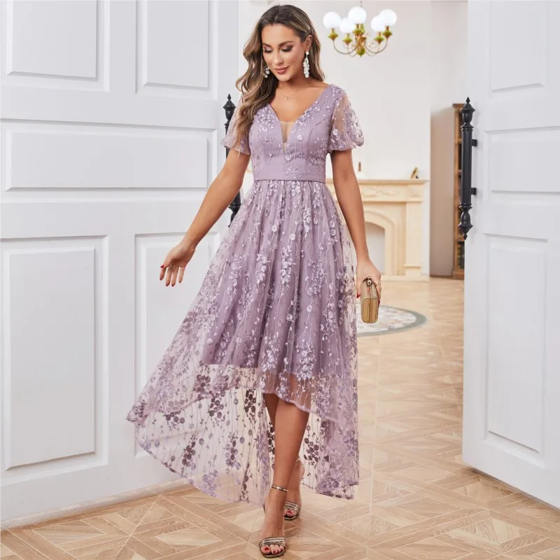

Ladies Fashion Classmate Party Dress Female Sexy V-Neck Charming Chiffon Tassel Shirt Tanks Tulle Double Layer Summer Dresses