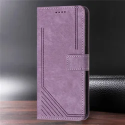 Luxury Magnetic Leather Wallet Case - Shockproof Flip Cover for Realme C65 4G (PURPLE)