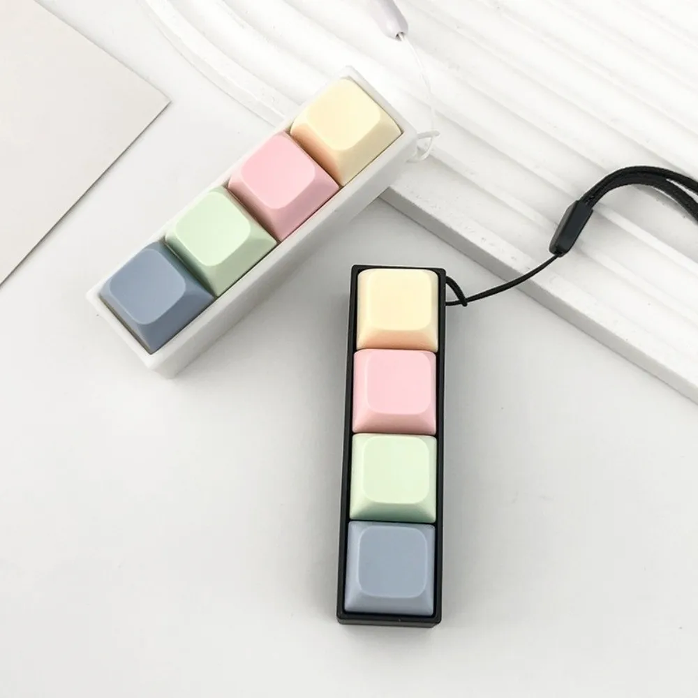새로운 2/3/4 키 손가락 키보드 키캡 키 버튼 Fidget 키 체인 시간 보내기 장치 감압 장난감 성인