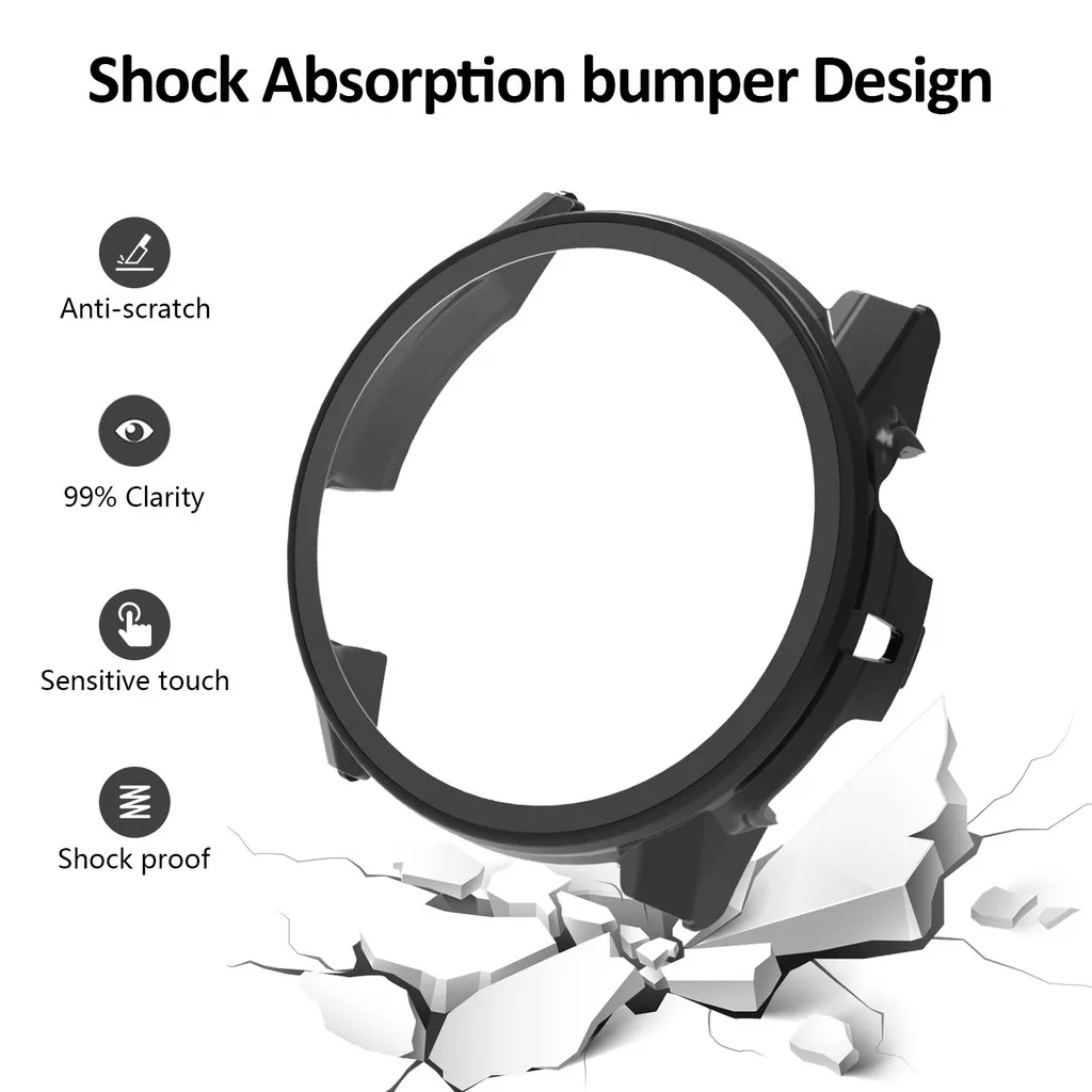 Premium Tempered Glass Shell with Anti-Scratch PC Bumper Screen Protector Cover