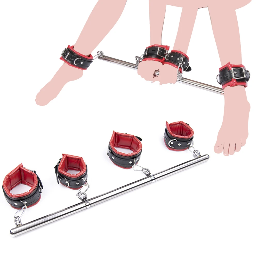 BDSM Bondage Spreader Bar Restraints Removable Handcuff Ankle Cuffs Fetish Kit Sex Toys For Couples SM Games