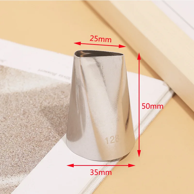 Cake Decorating Tools BCMJHWT #128 Drop Flower Piping Tip Large Size Cream Nozzle Decor Tip Icing Nozzle Cake Fondant Pastry Baking
