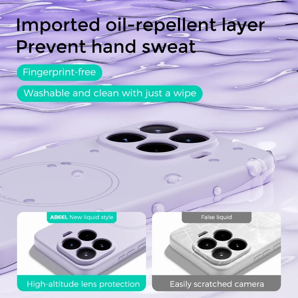 Magnetic Shockproof Liquid Silicone Phone Case with Soft Touch Finish