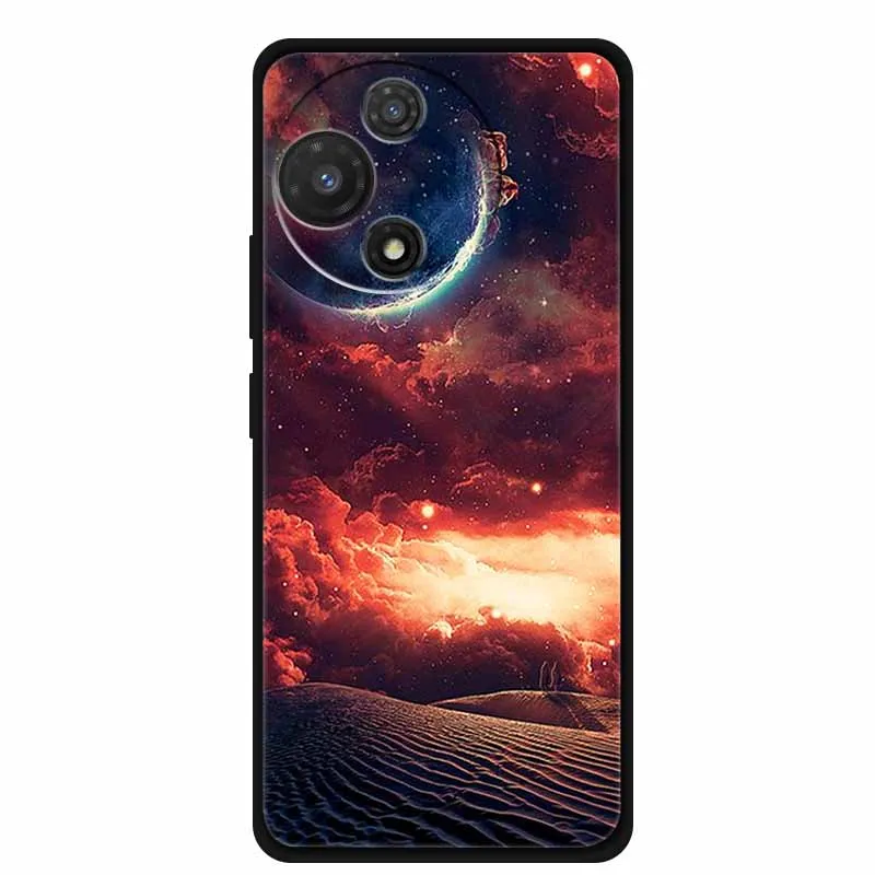 Black Soft Silicone TPU Phone Case with Cool Wolf Design - Shockproof and Protective Cover