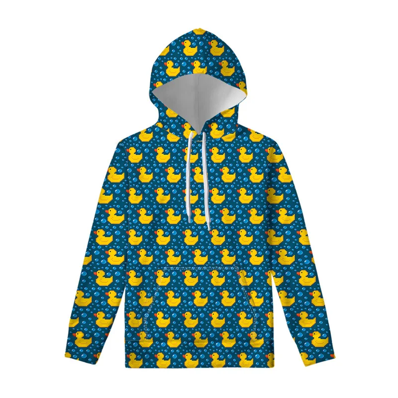 thumbnail image 1 of Sudadera con capucha con estampado 3D de pato de goma para hombre, sudadera con capucha con patrón de animales de dibujos animados, sudaderas con capucha de manga larga para niños, sudaderas de calle, 1 of 4
