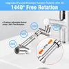 1440° Rotatable Scalable Metal Faucet Aerator Bathroom Tap Splash-proof Bubbler Faucet Filter Nozzle Tap Saving Water Extender 4