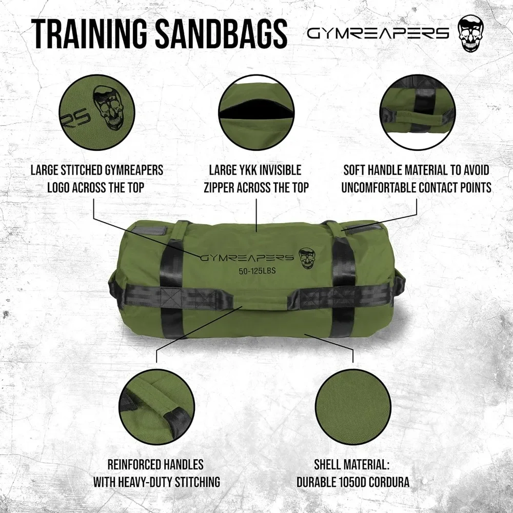 Heavy Duty Sandbag - Workout Bag with Handles for Weight Training