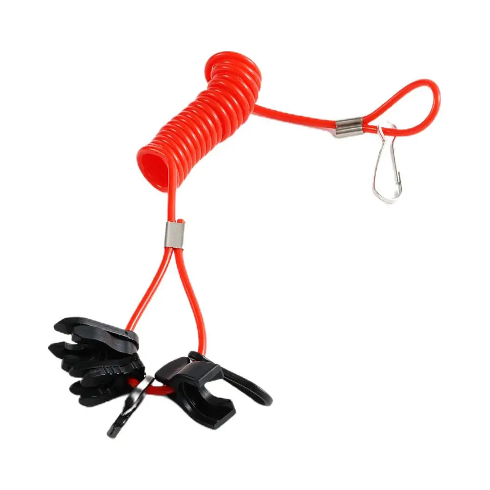 Boat Motor Emergency Kill Switch with Safety Tether Lanyard