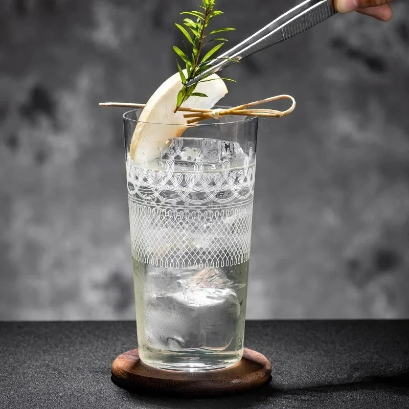 Japanese Baked Colin Cup, Thin Cocktail Glasses Cups, Highball Whiskey Glass Cup, Creative Slanted Bubble Cups,Bar Kitchen Tools
