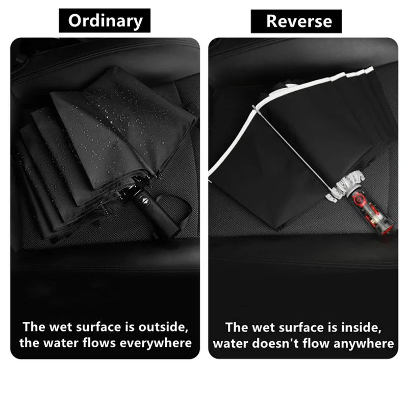 Women Umbrella Transparent Handle With Reflective Strip 230T Large Strong Parasol For Car Men Bumbershoot For Xiaomi