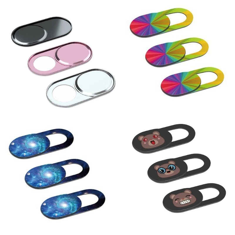 Webcam Covers for Phone and Laptop Safeguards Camera Sliders Set of 3 pc webcam pc web camera computer camera