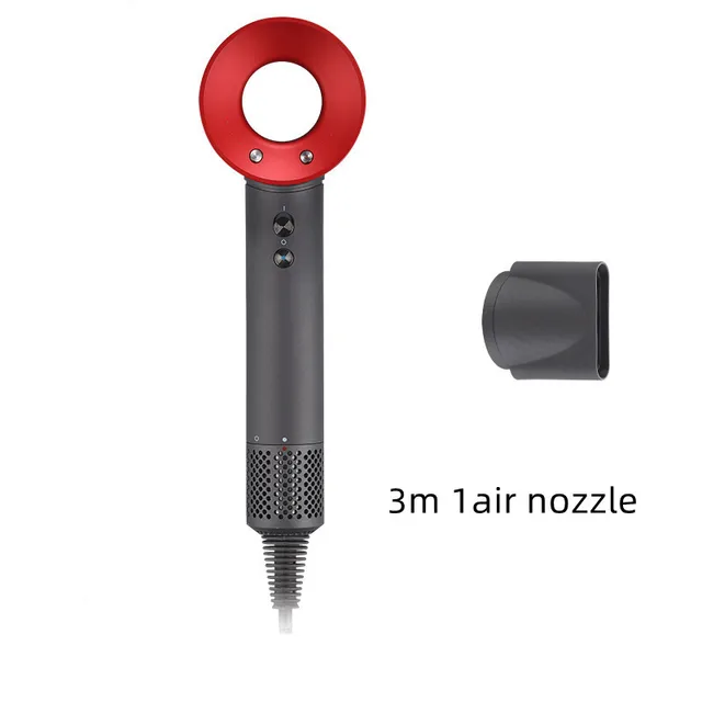 Leafless Hollow Electric Hair Dryer 220V/110V Household Negative Ion Fast Drying Strong Constant High-power Electric Hair Dryer 3M 1 air nozzle
