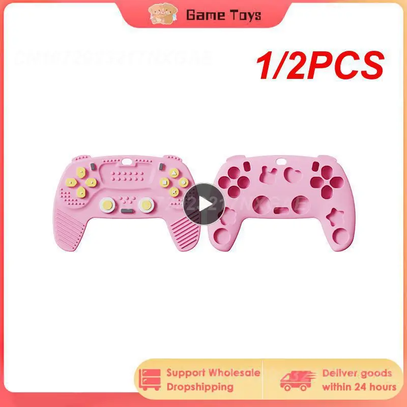 

1/2 шт., силиконовые игрушки-грызунки для детей 6-12 месяцев