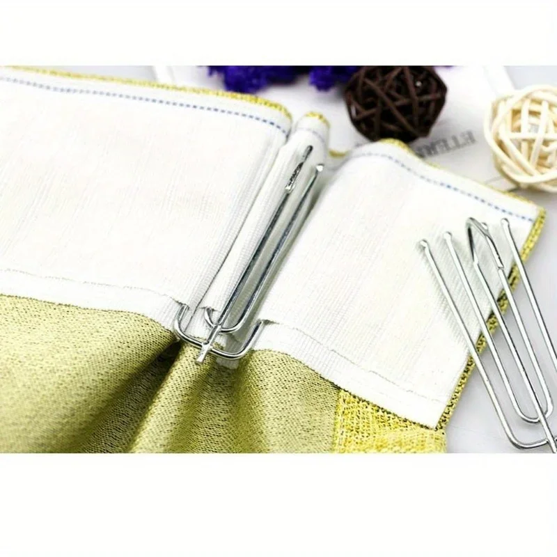 20Pcs High Quality Steel Curtain Hanging Hooks Ring Window White Hooks Home Decor Curtain Accessories curtain clip curtain grommets