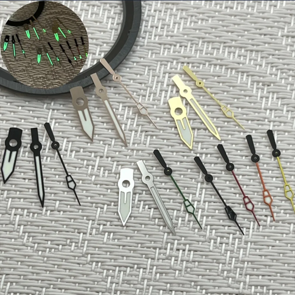 

Modified Watch Accessories Watch Hands Gold Edge Colour Needle Green Luminous Hands for NH34/NH35/NH36/4R35/4R36 Movement
