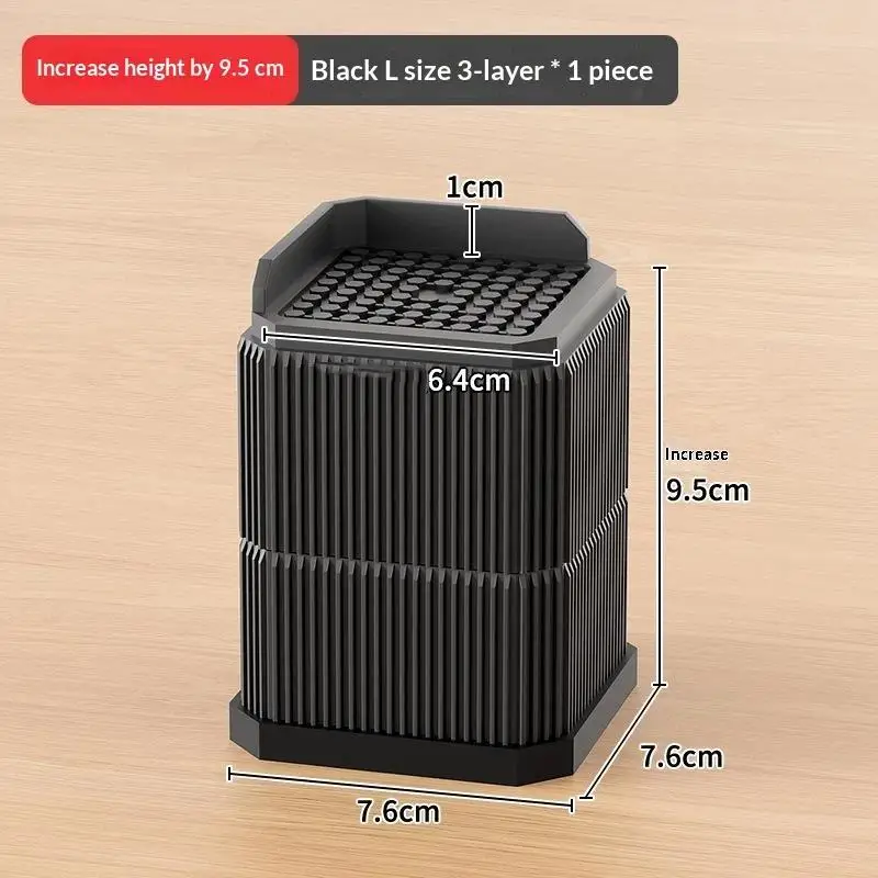 Versatile Adjustable-Height Furniture Risers: Enhanced Anti-Slip Design for Sofa, Table, and Chair Leg Protection
