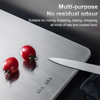 Kitchen Cutting Boards Stainless Steel Chopping Board Panel Chopper Table Food Cutting Kneading Dough Board Kitchen Accessories 2