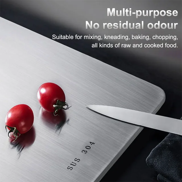 Kitchen Cutting Boards Stainless Steel Chopping Board Panel Chopper Table Food Cutting Kneading Dough Board Kitchen Accessories 2