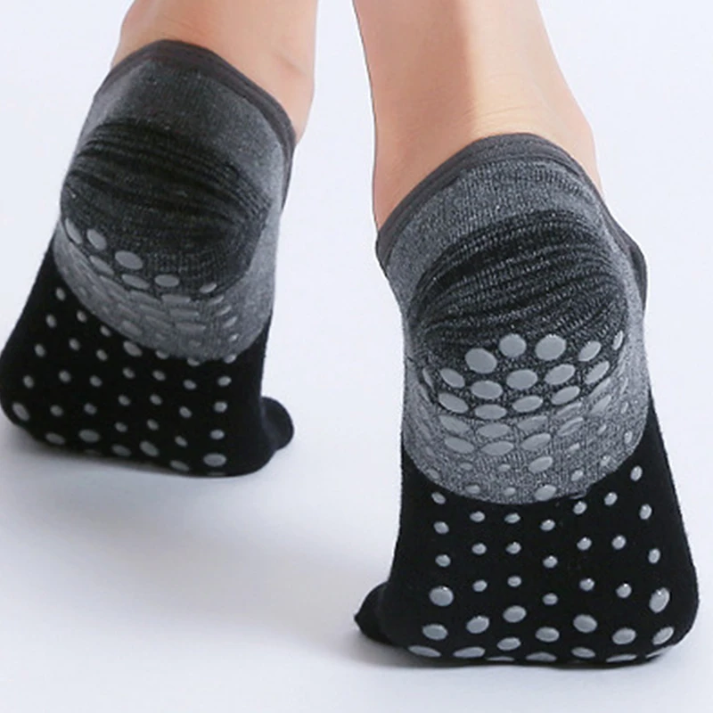 Five Fingers Yoga Socks Silicone Anti-slip Cotton Pilates Socks Women  Backless Breathable Gym Fitness Running Dance Sports Socks
