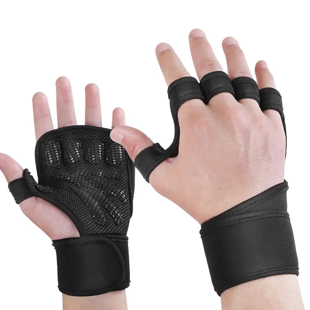 

Sports Weight Lifting Workout Gloves With Wrist Wraps For Men Women Fitness Gloves For Gym Training Hand Support Weightlifting