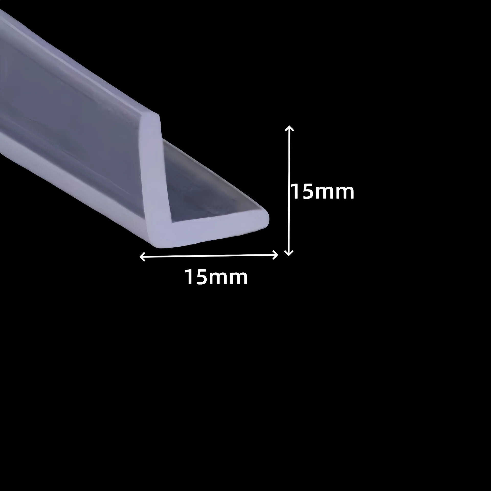 1/2/5M L Shaped Rubber Edging Strip Door Seal Strip Weatherstrip Edge Guard Edge Trim 10/15/17/20mm Transparent