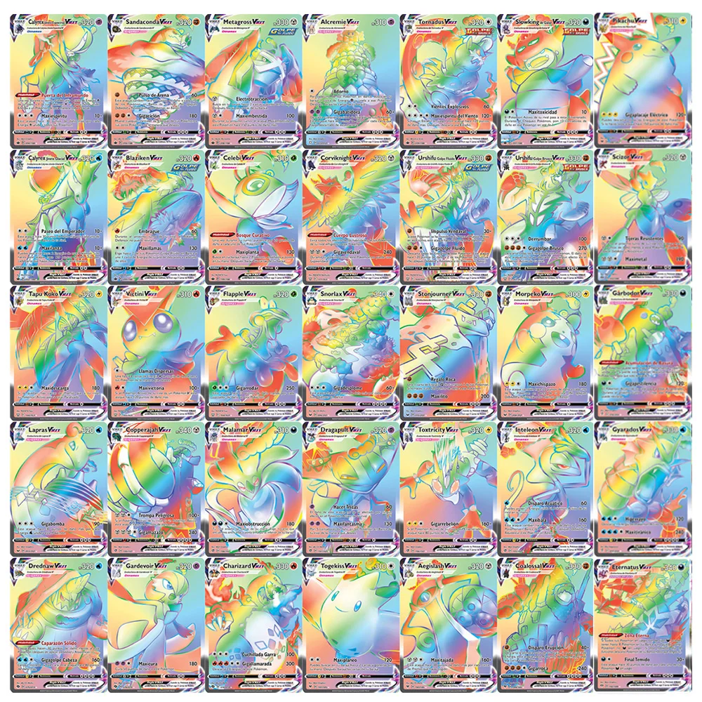 150-300 шт испанская карта Pokemon Vmax V max GX EX Battle Card Game | Игрушки и хобби