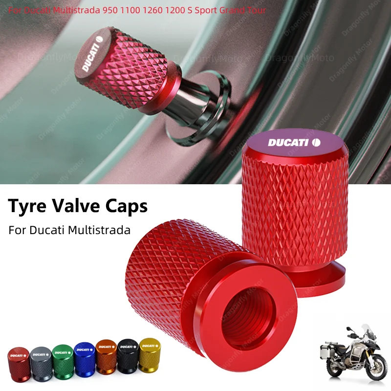 

Ducati Motorcycle Tire Valve Air Port Stem Cover Cap Plug CNC Accessories For Ducati Multistrada 950 1100 1260 1200 S Sport