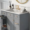 [Sink Only] 36x18" Rectangular 3 Hole Bathroom Resin Sink, Vanity Top ，Sink Only, Fits 4" Center Faucet,24x18 Inch,30x18" 6