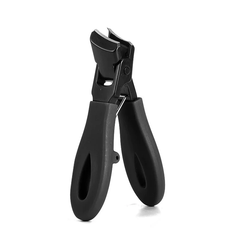 Nail Clipper Set 3PC stainless steel elbow non-slip rubber and plastic handle large opening single