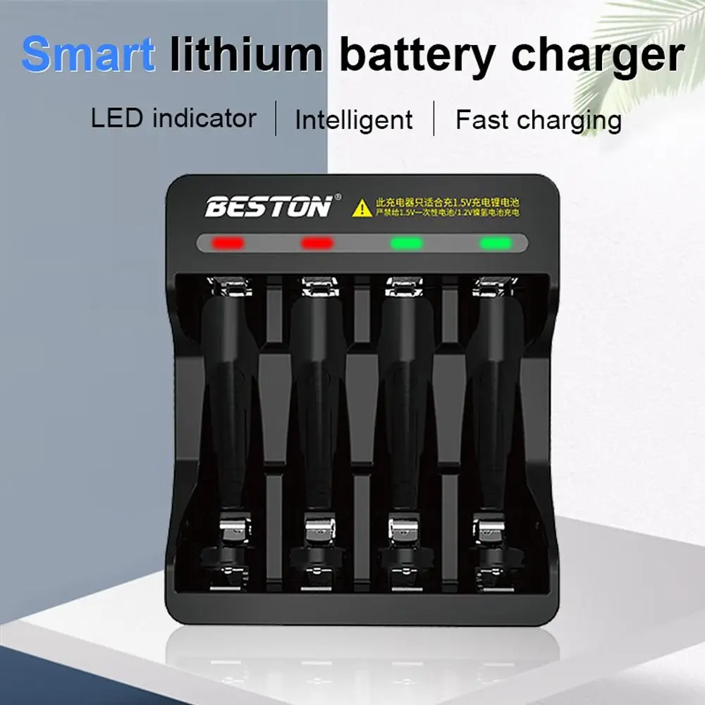 

Durable Fast Charging Dock 4 Slot Adapter Intelligent Battery Charger For AA AAA 1.5V Rechargeable Lithium Batteries