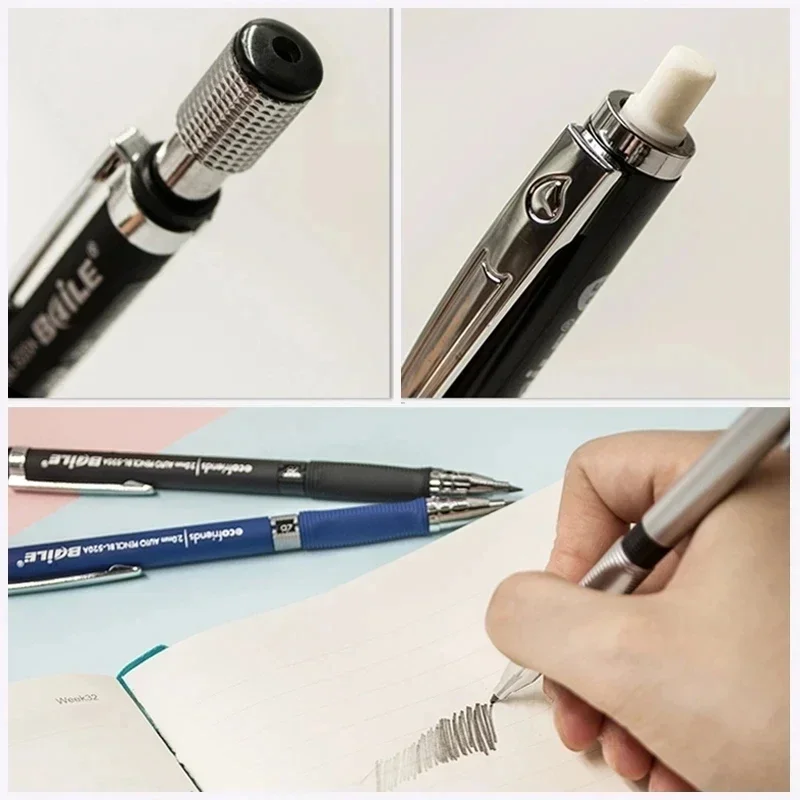 2.0 mm Mechanical Pencils Set 2B Automatic Student Pencils Color/Black Lead Refills Art Sketch School Supplies Kawaii Stationery 5