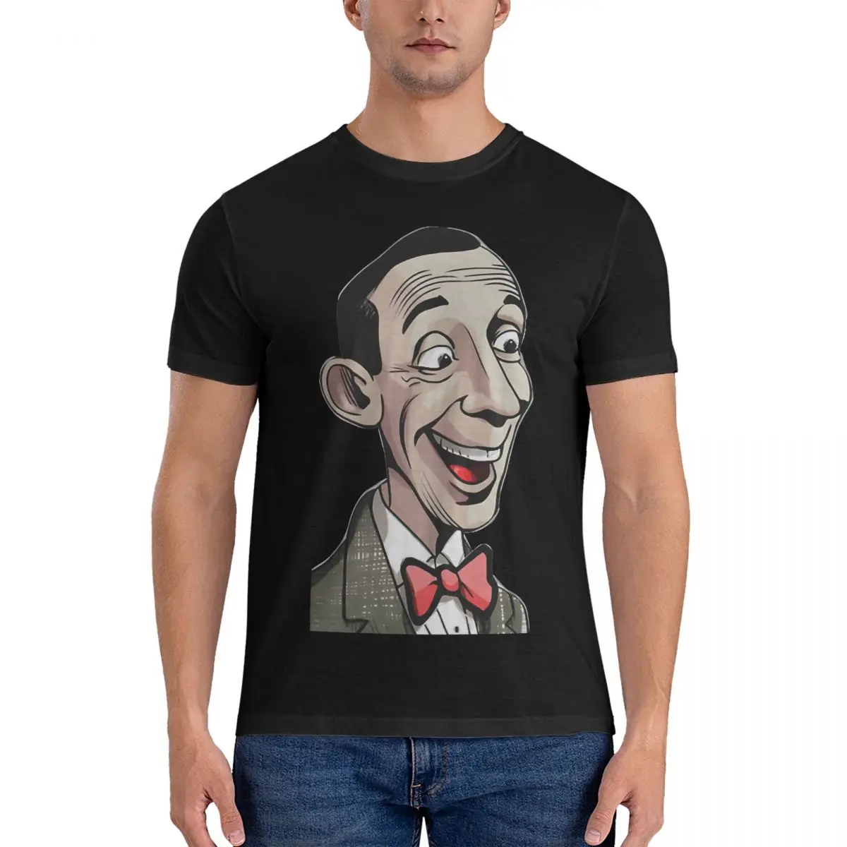 

Happy Men T Shirts P-Pee-wee's Big Adventure Casual Tee Shirt Short Sleeve O Neck T-Shirt Cotton Summer Clothing