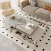 Extendable Tabletop Coffee Table with 4 Drawers & Storage Shelf, Modern from  to  Center Table for Living Room 5