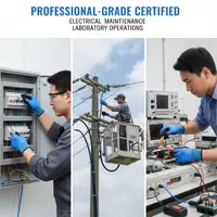 1 paire de gants isolants bleus pour électriciens, haute élasticité, résistance à la tension 1000V, gants de protection de sécurité pour travaux électriques 6