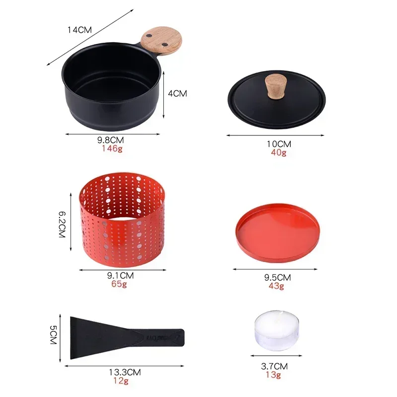 Cheese Raclette Fondue Pot Table Grill Cheese Ice Cream Chocolate Melting Hotpot Porcelain DIY Fondue Set Butter Melter Warmer