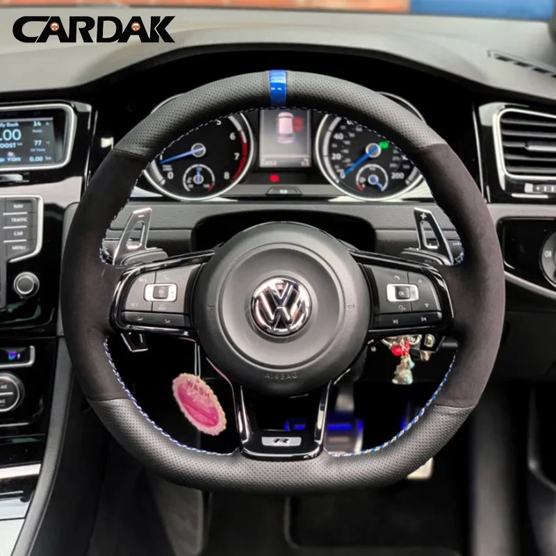 Car Steering Wheel Cover for Volkswagen Golf 7 MK7 GTI R VW Polo Scirocco 2015