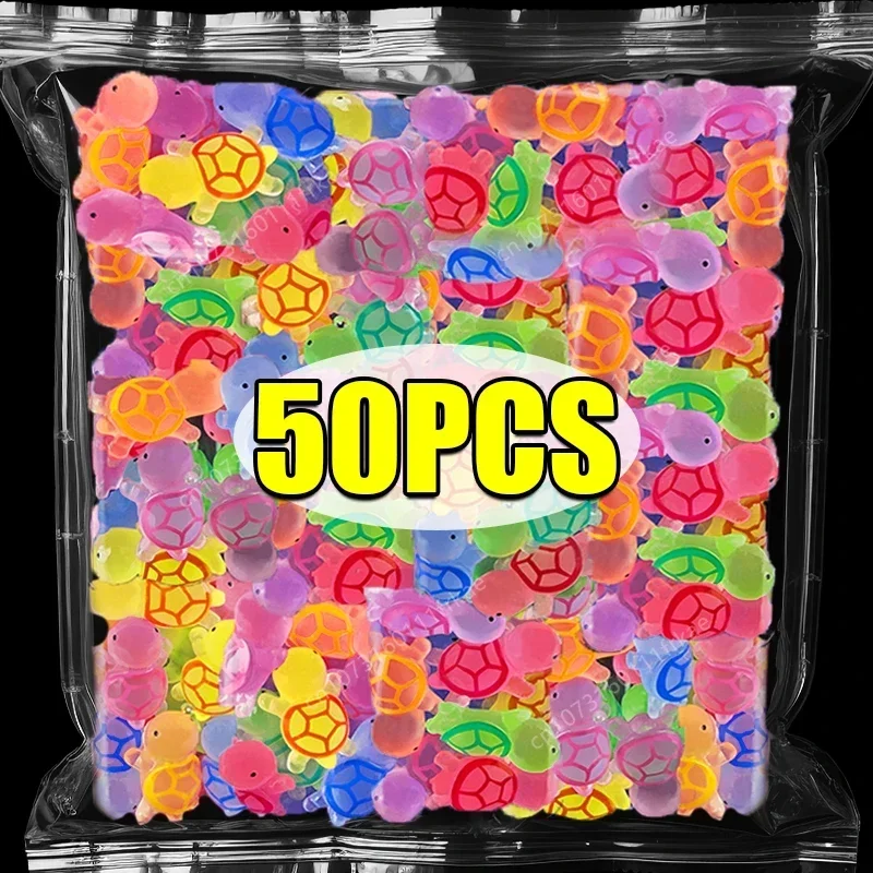 30 Stück Leuchtende Mini Schildkröten - Nachleuchtende Harz Figuren Für Garten Deko