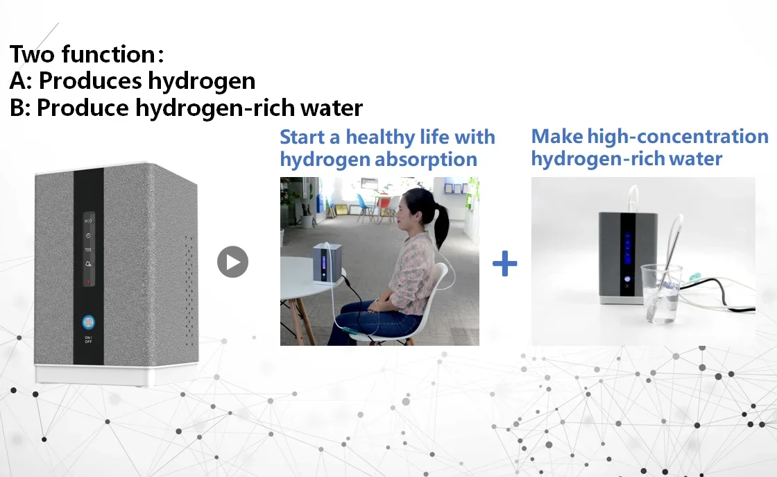 S172127ef9aa84801bb30c0657d23e2176 Hydrogen Generator H2 Inhalation Machine with 150ml/min 99.99% High Purity H2 Low Noise Hydrogen Water Purifier Ionizer SPE/PEM